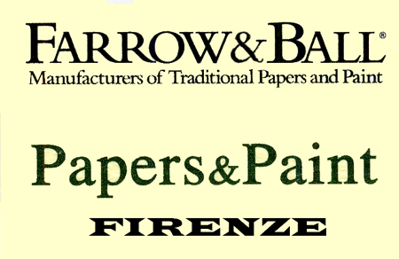 FARROWS e BALL  - PAPERS e PAINT  Firenze