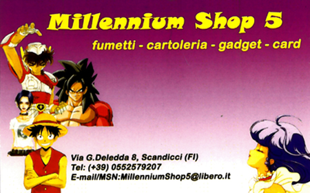 millennium shop 5 fumetti cartoleria gadget card