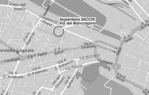 mappa argenteria sacchi