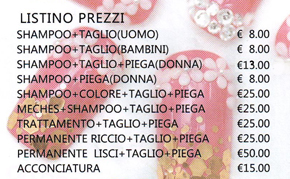 listino parrucchiere nuova & style